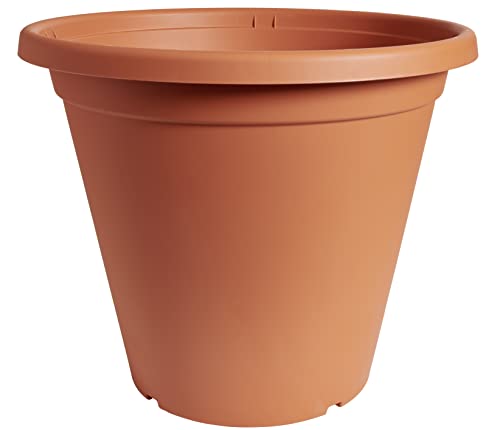 Clever Pots Kunststoff-Pflanztopf, 40cm Außen- oder Innentopf mit Entwässerungslöchern, leichtes und wetterfestes Pflanzgefäß für Blumen & Pflanzen, ideal für Garten, Terrasse und Veranda, Terrakotta von Clever Pots