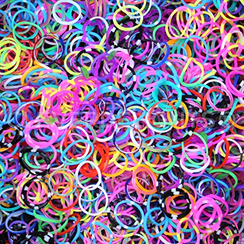 Nachfüll-Set für Loom-Bänder, 22 Farben, 4400 Stück, regenbogenfarben von CleverDelights