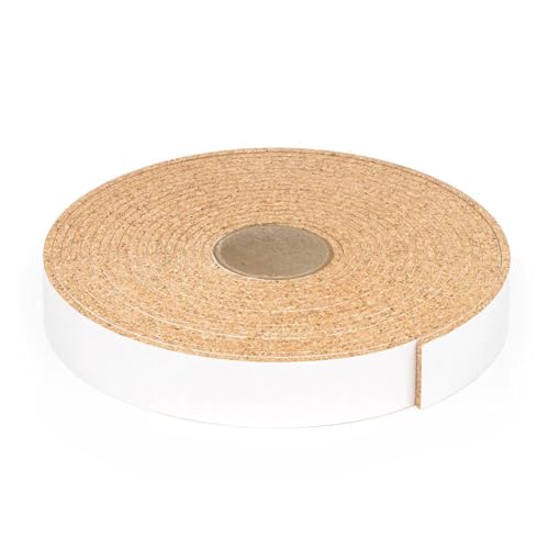 Korkstreifen Selbstklebend, 5 m Lang, 5 cm Breit, 3 mm Dick, Zuschneidbar - Dehnungsfuge, Hutband, Korkband, Hutverkleinerer - Made in Germany von Cleverbrand