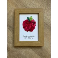 Button Art Apple Rahmen, Personalisierter Lehrer Danke Geschenk Button Art Apple Rahmen, Personalisierter Lehrer Danke Geschenk von Cleverchic1