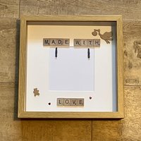 Personalisierter Baby Scan Scrabble-Kunst-Rahmen, Babypartygeschenk Personalisierter Baby Scan Scrabble-Kunst-Rahmen, Babypartygeschenk von Cleverchic1