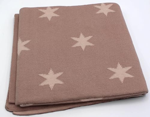 ClevereKids Baby Kuscheldecke Baumwolle Ökotex Standard 100 Einschlagdecke 90x110 cm (Big Star Fancy Rose) von Clevere Kids baby-collection