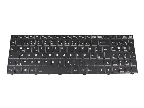 Clevo 6-80-N15Z-07A-K Original Tastatur DE (deutsch) schwarz/weiß/schwarz matt mit Backlight für NP60PNP-C, NP60PNP-M von Clevo