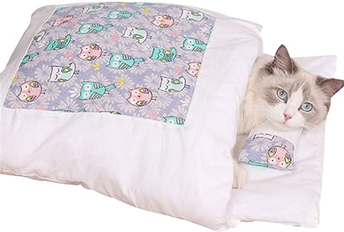 Clgorm Orthopädischer Katzenschlafsack, Katzenschlafsack Warm, Katzen Schlafsack, Gemütliche Beruhigende Katzendecke, Sicherheitsgefühl-Tierbett (D, L (Within 12 pounds)) von Clgorm