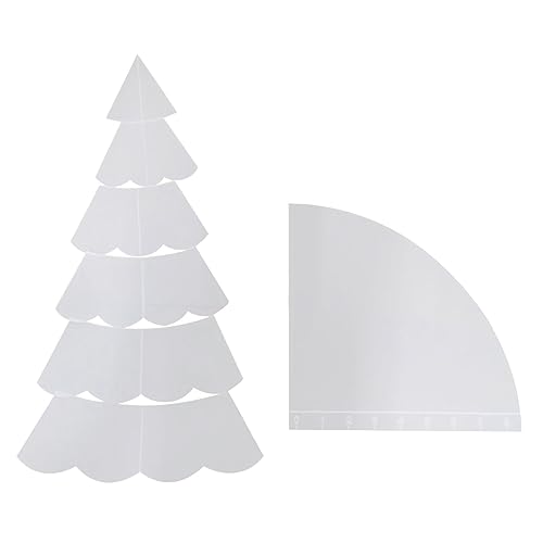 Clicitina Handgefertigtes Weihnachtsbaum-Quilt-Set 3 Größen ML LLX Acryl Handgefertigtes Weihnachtsbaum-Quilt-Set 7-teilig FSy711 (C, A) von Clicitina