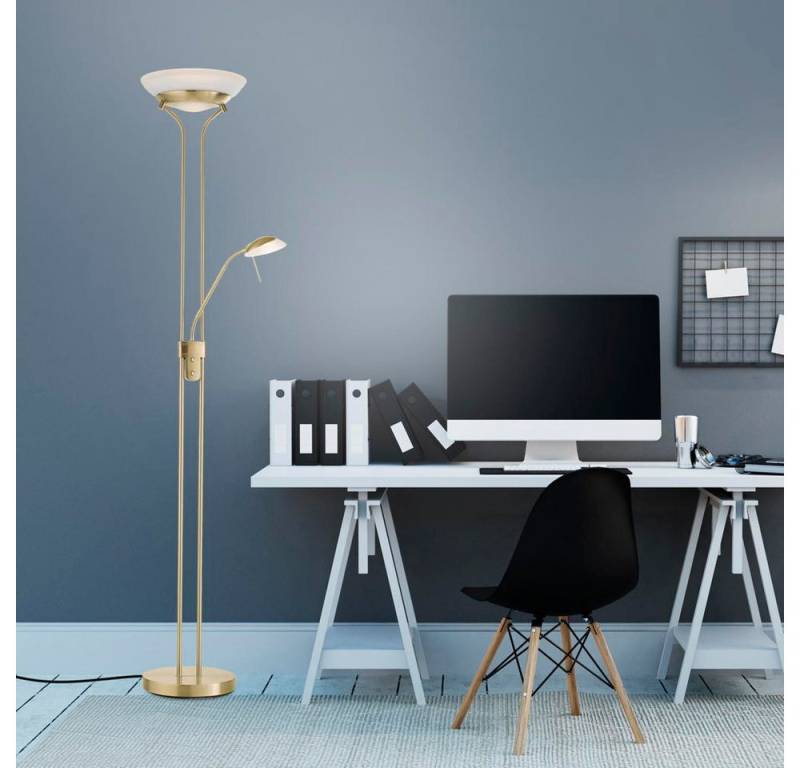 click-licht LED Außen-Stehlampe LED Stehleuchte Zahara in Gold 16W 1900lm, keine Angabe, Leuchtmittel enthalten: Ja, fest verbaut, LED, warmweiss, Stehlampe, Standlampe von Click-Licht