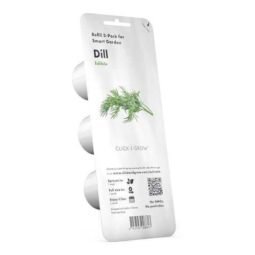 Dill Click and Grow 3 pack Nachfüll Plant Pods für Smart Garden, frische aromatische Kräuter für Ihre Küche von Click & Grow