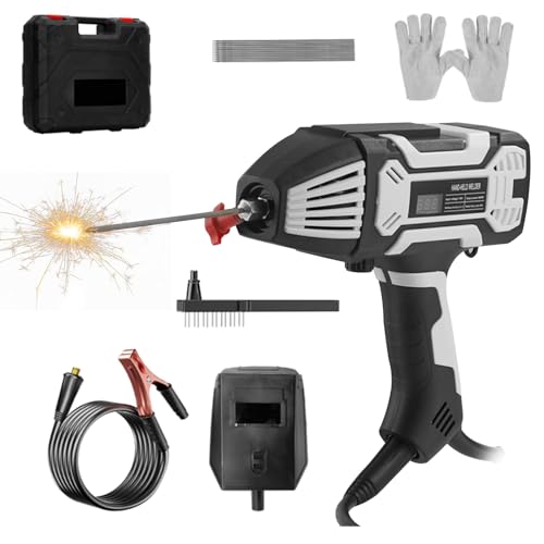 Tragbare ARC-Schweißpistole, Handschweißgerät 4600W mit komplettem Zubehör, Elektrodenklemme, passend für 2,5–3,2 mm Schweißstäbe, verbesserter ARC-Schweißer für Heim- und DIY-Projekte Tragbare ARC-Schweißpistole, Handschweißgerät 4600W mit komplettem Zubehör, Elektrodenklemme, passend für 2,5–3,2 mm Schweißstäbe, verbesserter ARC-Schweißer für Heim- und DIY-Projekte von Clickovia