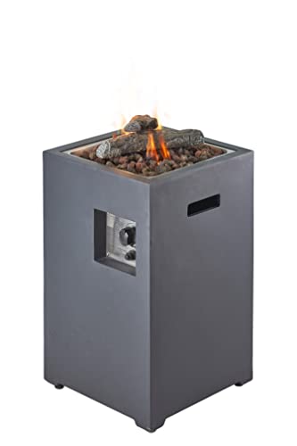 Clifton Gaskamin Compact Square Slate Garten Gasofen Heizpilz Feuerstelle Terassenkamin Kamin von Clifton Outdoorfire