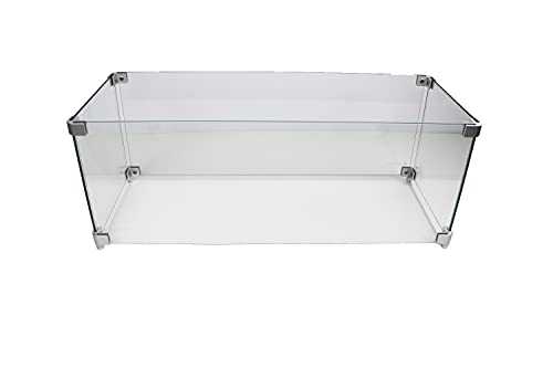 Clifton Glasaufsatz Glasumrandung Straight B 67cm x T: 25cm x H: 25cm von Clifton Outdoorfires