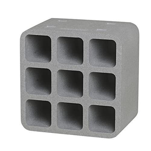 Climapor Flaschenbox Cube aus Styropor, grau - für 9 Flaschen max. Ø 9 cm, 1 Stück von Climapor