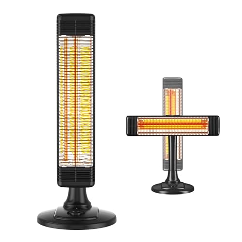 Climative Infrarot Heizstrahler Terrasse FIX 1000W – Infrarotheizung Standgerät mit vertikaler & horizontaler Oszillation, 2 Heizstufen, IP24 Elektroheizung, Heizstrahler Outdoor & Innenraum, Schwarz Climative Infrarot Heizstrahler Terrasse FIX 1000W – Infrarotheizung Standgerät mit vertikaler & horizontaler Oszillation, 2 Heizstufen, IP24 Elektroheizung, Heizstrahler Outdoor & Innenraum, Schwarz von Climative