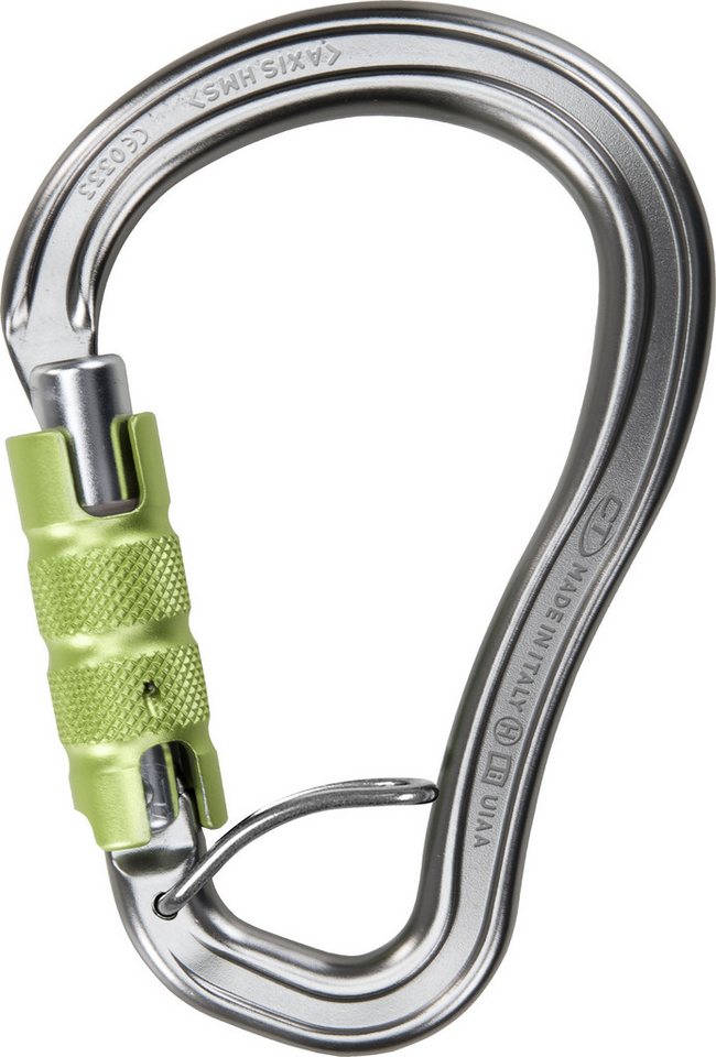 Climbing Technology Karabiner AXIS HMS TGL - HMS-Karabiner mit Triplexverschluss - Silber/Grün von Climbing Technology
