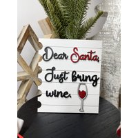 Weihnachtsdeko/Weihnachtsschilder Weihnachtsmann Dekor Holzschilder Zeichen Tablett Urlaub von ClimbingBranchesCo