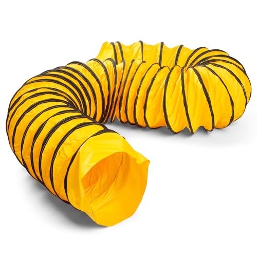 Climia Warmluftschlauch aus PVC-freiem Spezialgewebe - Beständig von -45°C bis ca. 145°C - 7,6m Lang in verschiedenen Durchmessern (Gelb, 425mm) von Climia