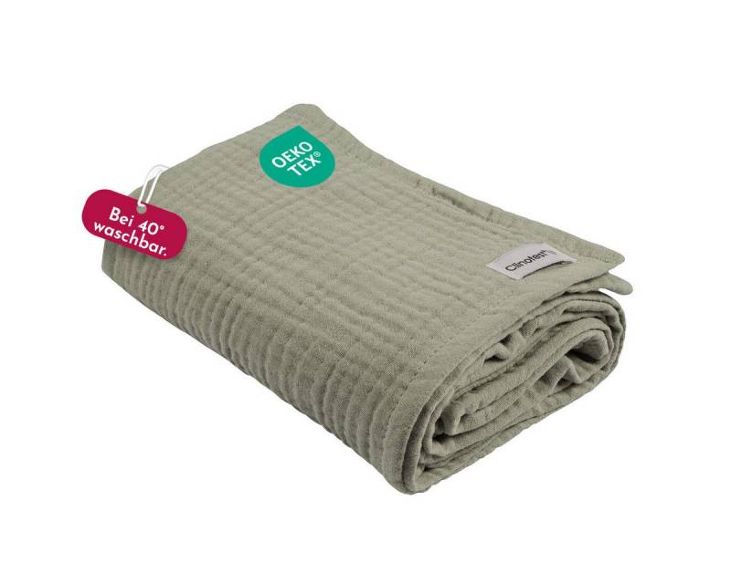 Babydecke Musselintuch für Babys 80x80cm, 100% Musselin-Baumwolle, Clinotest, waschbare Mulltücher ohne Einlaufen - saugstarke Baby Spucktücher von Clinotest