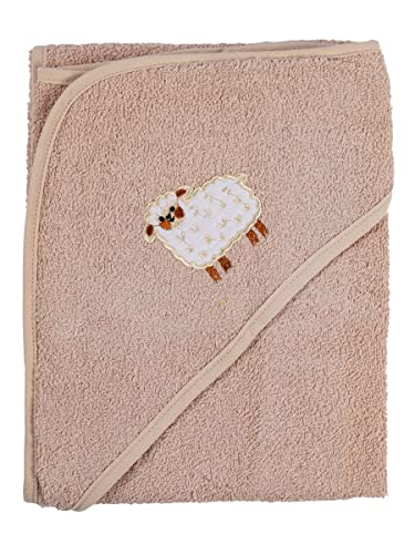 Clinotest Baby Kapuzenhandtuch, Kuscheliges Handtuch, 80x80 cm (Beige) von Clinotest