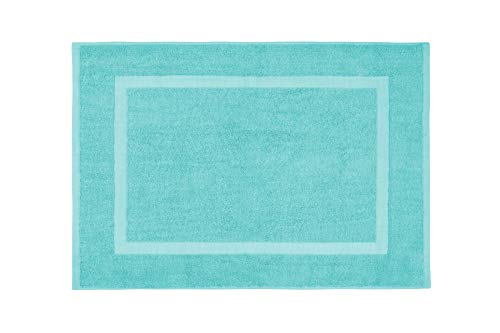 Clinotest Premium Badevorleger 2er Set Walk 50x70 cm – Super flauschig & saugstark – 100% Baumwolle in Hotelqualität – Kochfest bis 95°C – Indanthren gefärbt – Mint von Clinotest