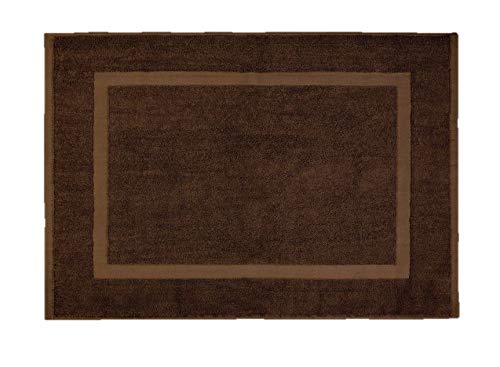 Clinotest Premium Badevorleger Walk 2er Set in 50x70 cm – Super flauschig & saugstark – 100% Baumwolle in Hotelqualität – Kochfest bis 95°C – Indanthren gefärbt – Braun von Clinotest