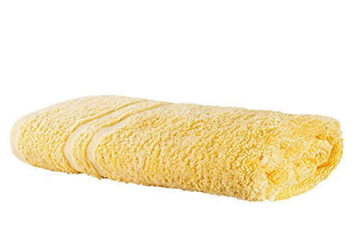 Clinotest Duschtücher Walk, 70x140 cm, einzeln oder im Set, in weiß und weiteren schönen Farben, 100% Baumwolle, Öko-Tex (gelb, 1 Stück) von Clinotest