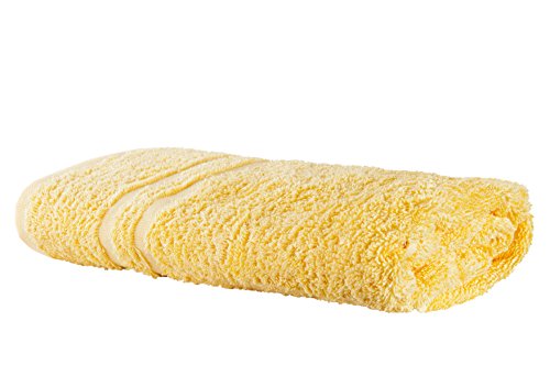 Clinotest Frottee Handtücher Baumwolle fusselfrei - 2Stk. 50x100-95 Grad waschbare, kochfeste Bad Handtücher in Gelb - extrem sanftes Hand Towel mit saugstarken & strapazierfähigen Fasern von Clinotest