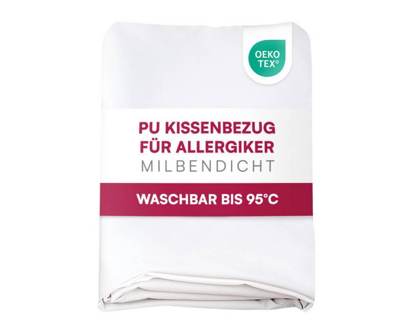Clinotest Kissenbezug Wasser- und Milbendicht, (1 Stück), Kissenschoner hypoallergen & atmungsaktiv, PU-Bezug waschbar bei 90°C von Clinotest