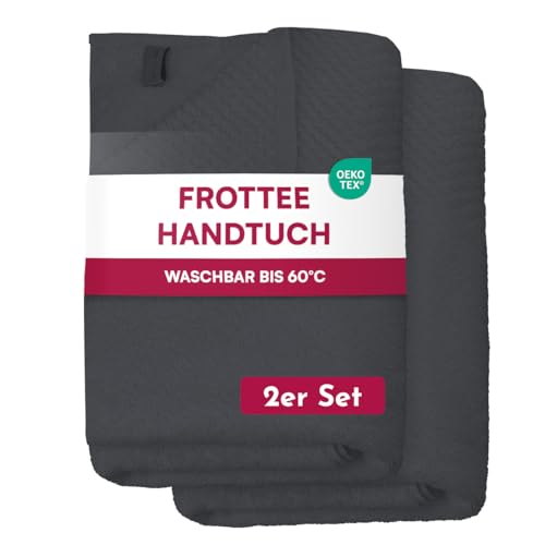 Clinotest Premium Handtuch 2er Set 50x100 cm – 100% Baumwolle – Frottee Handtücher – Ultraweich & saugstark – Handtücher Set – Handtücher Baumwolle Set – Gästehandtücher & Badetuch – Anthrazit Clinotest Premium Handtuch 2er Set 50x100 cm – 100% Baumwolle – Frottee Handtücher – Ultraweich & saugstark – Handtücher Set – Handtücher Baumwolle Set – Gästehandtücher & Badetuch – Anthrazit von Clinotest