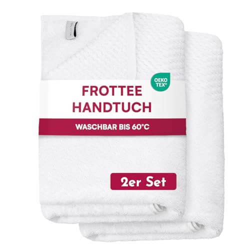 Clinotest Premium Handtuch 2er Set 50x100 cm – 100% Baumwolle – Frottee Handtücher – Ultraweich & saugstark – Handtücher Set – Handtücher Baumwolle Set – Gästehandtücher & Badetuch – Weiß Clinotest Premium Handtuch 2er Set 50x100 cm – 100% Baumwolle – Frottee Handtücher – Ultraweich & saugstark – Handtücher Set – Handtücher Baumwolle Set – Gästehandtücher & Badetuch – Weiß von Clinotest
