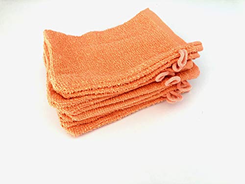 Clinotest Waschlappen Baumwolle Set fusselfrei - 10Stk. 16x21cm - Apricot - 95 Grad waschbare, kochfeste Waschhandschuhe, saugstarke Frottee Waschlappen für Erwachsene, Kinder & Baby Waschlappen von Clinotest