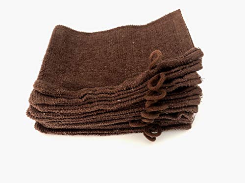 Clinotest Waschlappen Baumwolle Set fusselfrei - 10Stk. 16x21cm - Braun - 95 Grad waschbare, kochfeste Waschhandschuhe, saugstarke Frottee Waschlappen für Erwachsene, Kinder & Baby Waschlappen von Clinotest