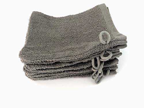 Clinotest Waschlappen Baumwolle Set fusselfrei - 10Stk. 16x21cm - Grau - 95 Grad waschbare, kochfeste Waschhandschuhe, saugstarke Frottee Waschlappen für Erwachsene, Kinder & Baby Waschlappen von Clinotest