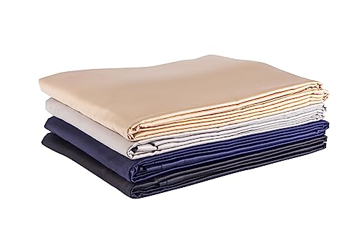 Clinotest hochwertiges glattes Satin Bettlaken in 240x290 cm, (Navy) von Clinotest