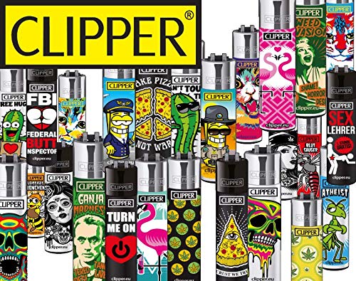Clipper Feuerzeuge Mix - Clipper Wundertüte - 48 Stück + Display von Clipper / NewtonCat & CouchTomato