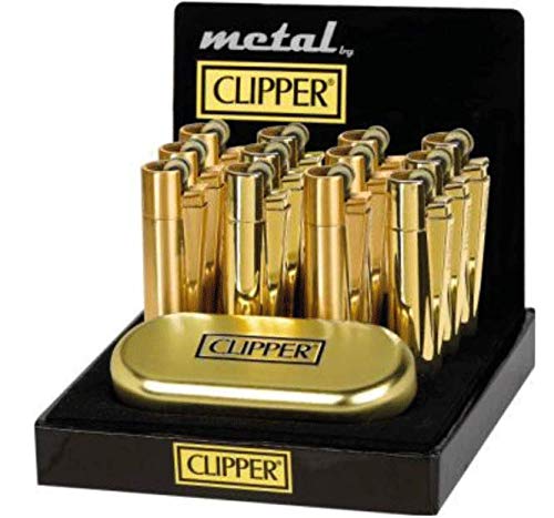 Sale! Clipper Metall Gold Matt"Metal Gold" Feuerzeug Edel in Geschenkbox von Clipper / NewtonCat & CouchTomato