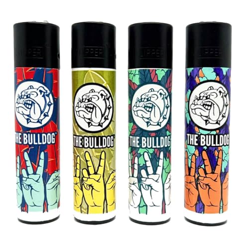 Clipper® Feuerzeug 4er-Set The Bulldog 420 Botanic Edition von Clipper