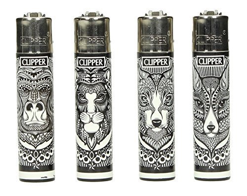 Clipper Classic Tattoo Animals Feuerzeug 5 Stück verschiedene Motive von Clipper