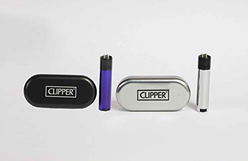 Clipper Metall Metall Schwarz Bi-Color Feuerzeug Box (ovp) Edel Design von Clipper