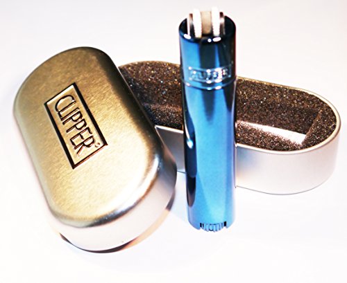 Metall-Clipper-Feuerzeug, blau, türkis von Clipper