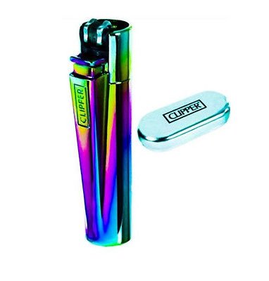 Trendz Feuerzeug mit Flint-Zündung, robust, glänzendes Chrom, wird in geprägter Clipper-Geschenkbox geliefert, dünn von Clipper