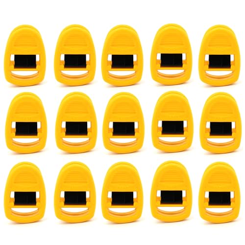 15 Stück CLIPSO Sockenklammern für Waschmaschine und Trockner - Sockenhalter in Gelb von Clipso