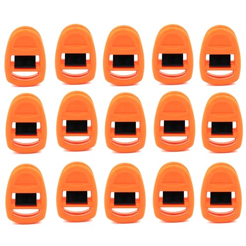 15 Stück CLIPSO Sockenklammern für Waschmaschine und Trockner - Sockenhalter in Orange von Clipso