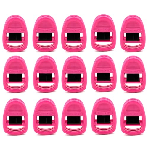 15 Stück CLIPSO Sockenklammern für Waschmaschine und Trockner - Sockenhalter in Pink von Clipso