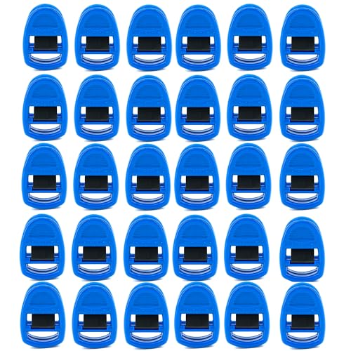 30 Stück CLIPSO Sockenklammern für Waschmaschine und Trockner - Sockenhalter in Blau von Clipso