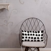 Abstraktes Schwarzweiß-Kissen Modernes Einfarbiges Kissen von CliziaShop