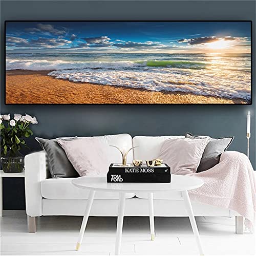 Diamond Painting Kits für Erwachsene/Kind,natürlicher Strand 5D diamant painting bilder Große Voll Strass Stickerei Mosaik Kunst daiments painting Handwerk für Home deko wohnzimmer Gift,90x180cm von Clldy