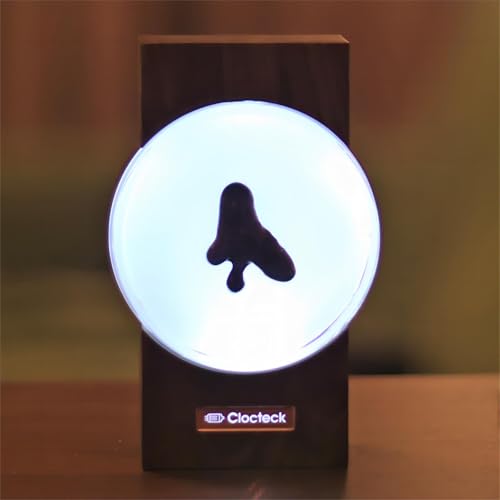 ClocTeck Ferrofluid Speaker Music Mate, magnetische Flüssigkeit Musik Lautsprecher Mate, Ferrofluid Schreibtisch Dekor Lampe, EIN Retro Geschenk für Freunde (Walnuss Holzkorn) (Macht keinen Klang) von ClocTeck