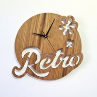 Holz Wanduhr | Analoge Aus Moderne Retro Uhr Stilvolle Geburtstagsgeschenk Oder Einweihungsgeschenk von ClockDesignCo