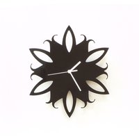 Amaryllisblume - Schwarze Acrylwanduhr, Silhouette Uhr, Wanduhr von ClockIdeas