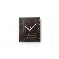 Große Dunkelbraune Wanduhr - Platinenuhr Computer Uhr Einzigartige Einzigartiges Geschenk Freund Ehemann von ClockLight