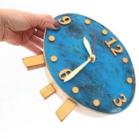 Handgemachte Holz Tischuhr Im Vintage Stil von ClockWoodStudio